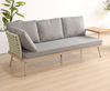 Modern Villa Courtyard Garden Sofa Set PE Rattan Combination Conversation Rope Sectional Sofa L Shape Outdoor Furniture