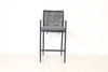 Modern Outdoor Commercial Dining Bar Chair Cushion Durable Knock Structure Aluminum Frame Rope Weaving Panel Style Home Office