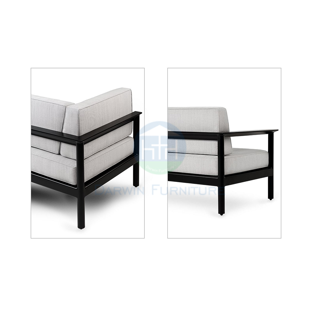 Fabric Luxury L-shaped Patio Garden Furniture Outdoor Sofa