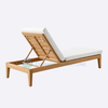 Modern Upholstered Solid Wood Bed End Bench with Cushion Portable Outdoor Lounge Seating for Hotel and Villa