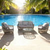 Luxury Thick-Weave Rattan Garden Furniture Outdoor Sofa Set
