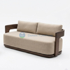 Modern Premium Solid Teak Wood Outdoor Sofa All Weather Wooden Patio Sofa Set