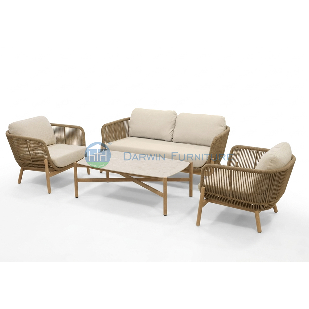 Commercial Grade Solid Wood Outdoor Furniture Sofa Set