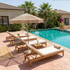 Modern Upholstered Solid Wood Bed End Bench with Cushion Portable Outdoor Lounge Seating for Hotel and Villa