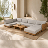 Luxury All Weather Wooden Outdoor Sofa Set