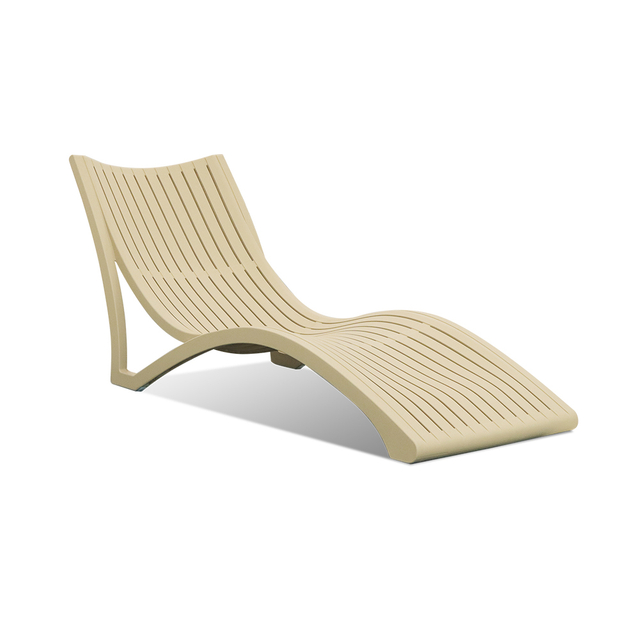Commercial Wave Ergonomic Resin Sun Lounger