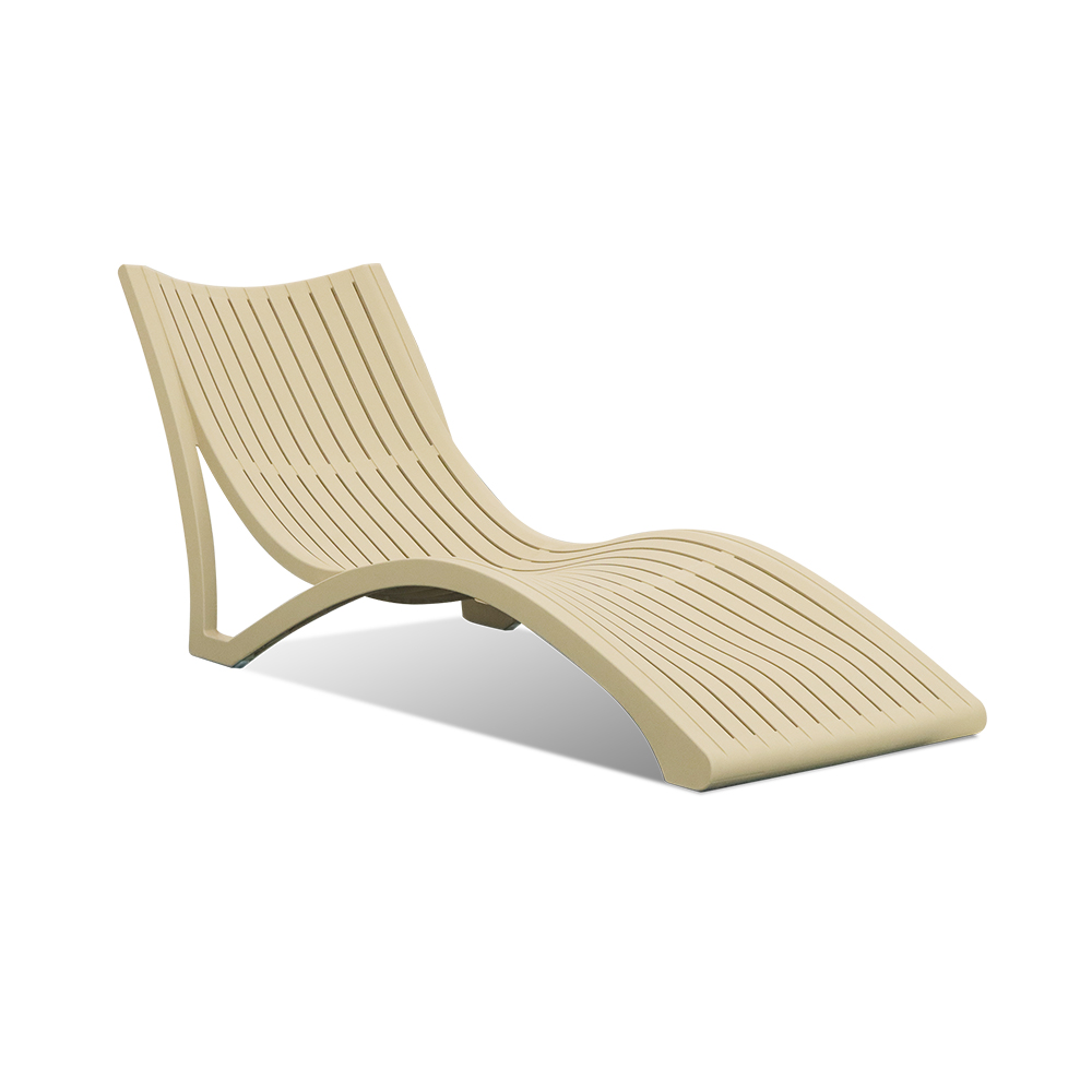 Commercial Wave Ergonomic Resin Sun Lounger