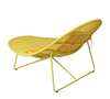 Modern Round Rope Woven Outdoor Sun Lounger with Vibrant Cushion