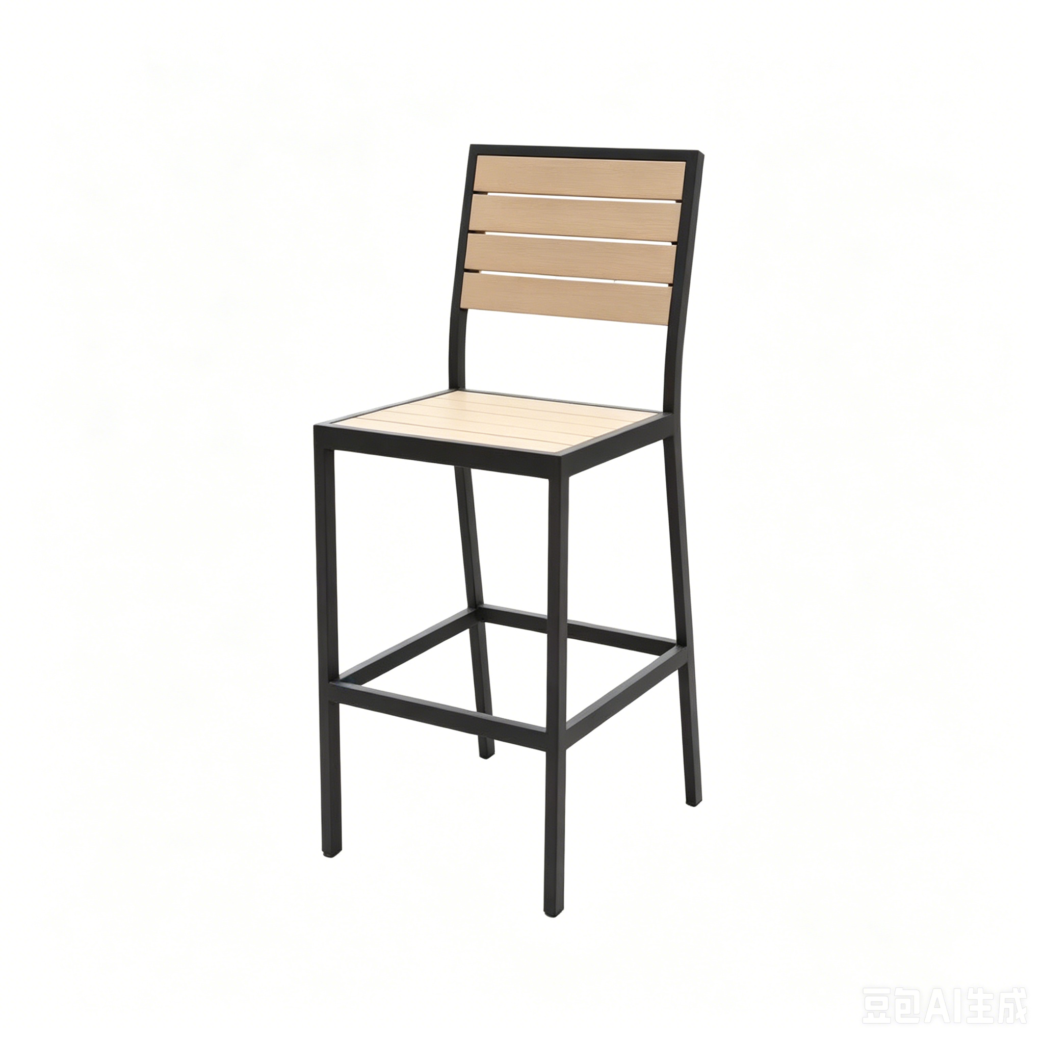 Factory Direct Outdoor Poly-wood Bar Table Set 3 Pieces Aluminum Frame OEM ODM Customizable for Hotel & Restaurant