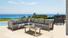 L-Shaped Aluminum Outdoor Sectional Sofa Set