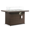 Modern Rattan Gas Fire Pit Table