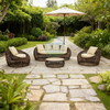 Luxury Thick-Weave Rattan Outdoor Sofa Set