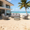 Luxury Thick-Weave Rattan Garden Furniture Outdoor Sofa Set