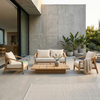 Commercial Grade Solid Wood Outdoor Sofa Set