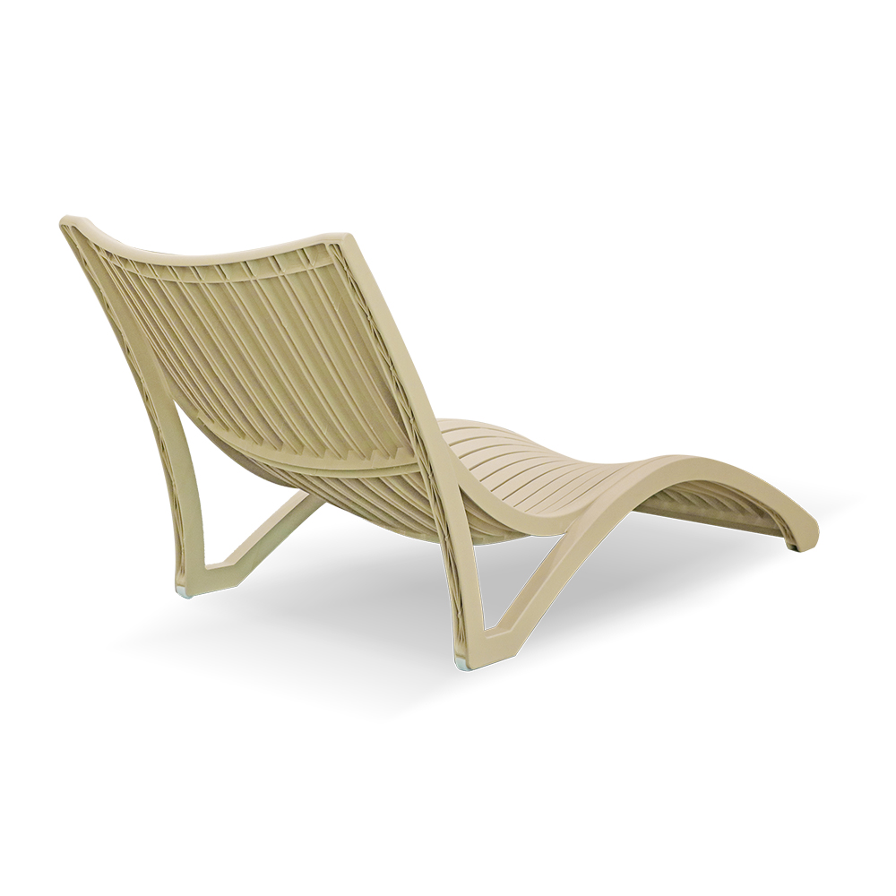Commercial Wave Ergonomic Resin Sun Lounger