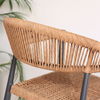 Nordic Minimalist Rope-Woven Outdoor Aluminum Bar Chair