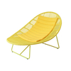 Modern Round Rope Woven Outdoor Sun Lounger with Vibrant Cushion