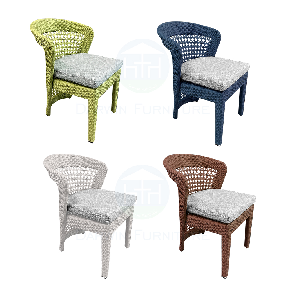 Waterproof Rattan Patio Chair and Table Balcony Set Aluminum Frame Hotel Courtyard Outdoor Garden Furniture
