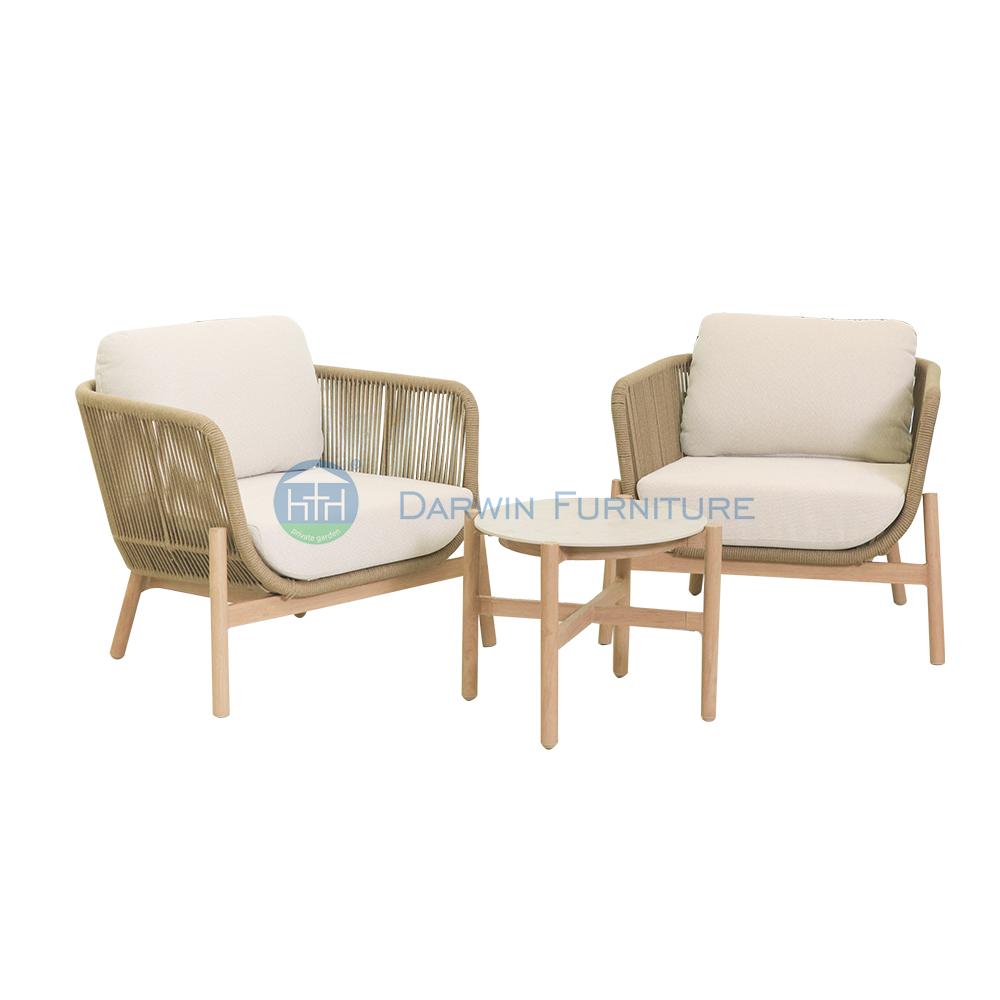 Commercial Grade Solid Wood Outdoor Furniture Sofa Set
