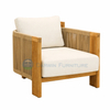 Modern Outdoor Wooden Sofa Set Teak Wood Patio Sofa Furniture