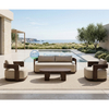 Modern Premium Solid Teak Wood Outdoor Sofa All Weather Wooden Patio Sofa Set