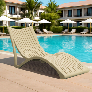Commercial Wave Ergonomic Resin Sun Lounger