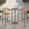 Nordic Minimalist Rope-Woven Outdoor Aluminum Bar Chair
