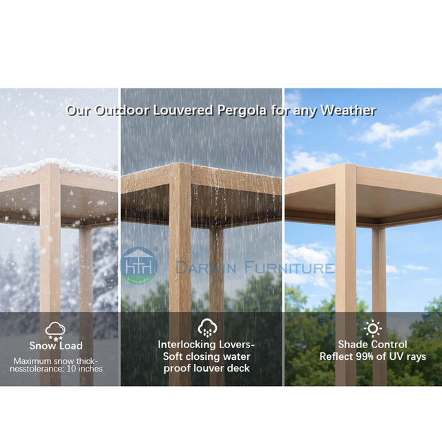 Commercial Aluminum Garden Furniture Outdoor Pergola