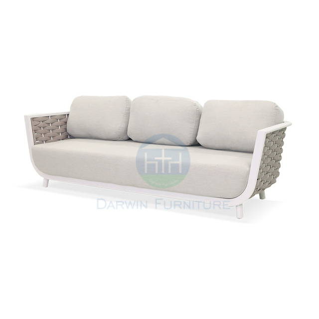 Luxury Modern Woven Strap Garden Furniture Outdoor Sofa Set