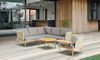Modern Villa Courtyard Garden Sofa Set PE Rattan Combination Conversation Rope Sectional Sofa L Shape Outdoor Furniture