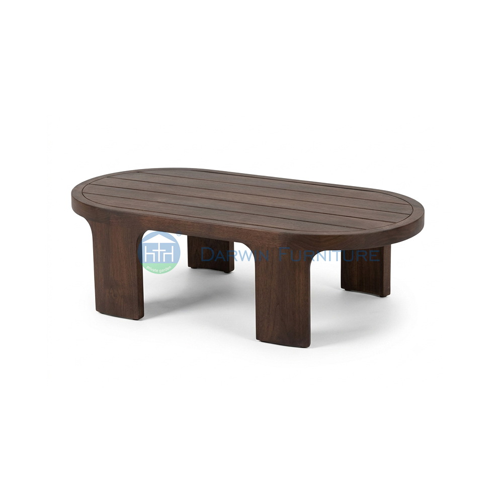 Modern Premium Solid Teak Wood Outdoor Sofa All Weather Wooden Patio Sofa Set