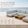 Luxury All Weather Wooden Outdoor Sofa Set