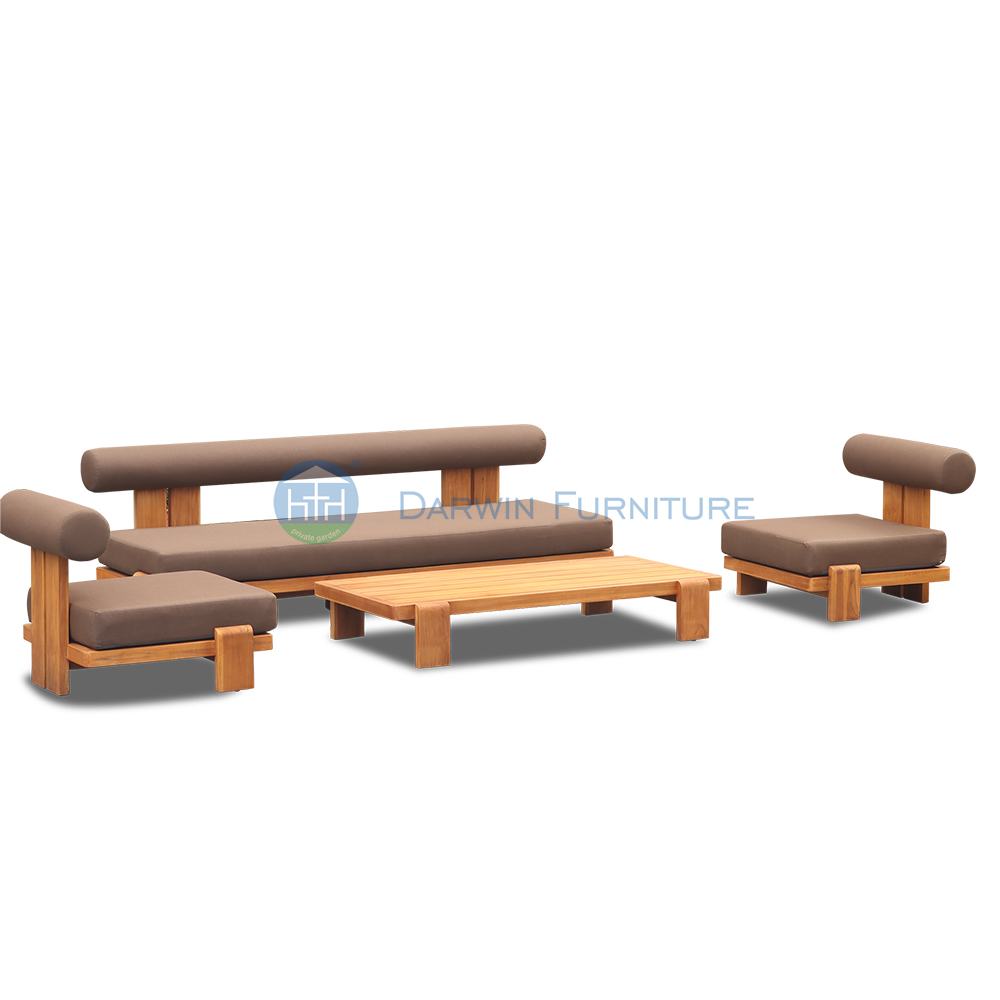 All Weather Solid Teak Wood Patio Sofa Furniture