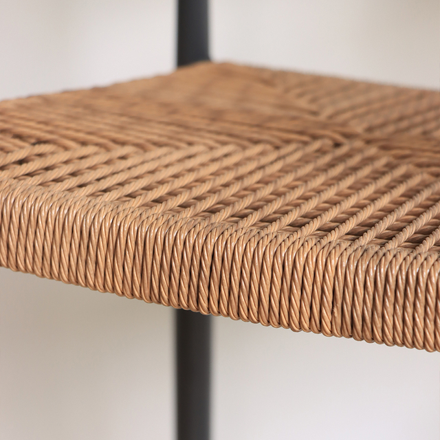 Nordic Minimalist Rope-Woven Outdoor Aluminum Bar Chair