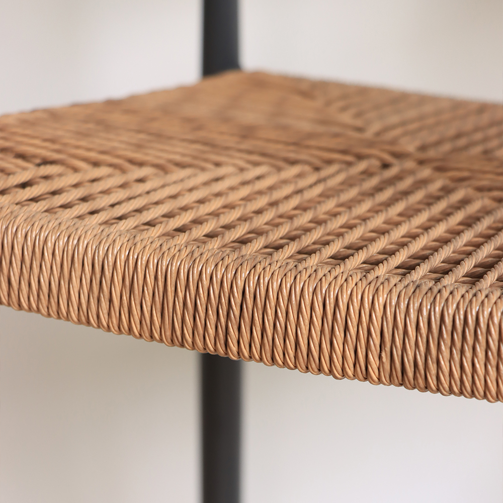 Nordic Minimalist Rope-Woven Outdoor Aluminum Bar Chair