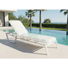 Commercial White Aluminum Pool Lounger